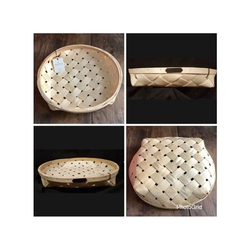 $35 or Free with $200 purchase NWT Poplar Wood Big 16”x16” Tray / Basket New Tag